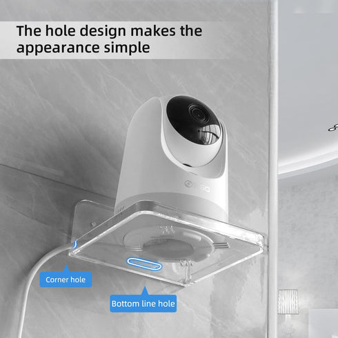 2 Wall Mount Floating Shelves for Pcs Camera Mini Speaker Shelf Baby Monitor - Clear Mini Shelf Flexible Use for Wall