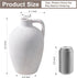 Handles,10" Ceramic Flower Vase with Neutral Tall Clay Beige Terracotta Vases Farmhouse Table Vases with Handle Living
