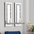Aeveco Set 2, 4)) Crystal Crush Diamond Mirrored Candle Sconces, Silver Wall Candle Holder of Wall Decorations