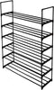 6-Tier Metal Shoe Rack, Stackable Shoe Tower, Shoe Storage Organizer Metal Cabinet