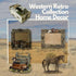 Comfy Hour Western Retro Collection - 6"x5" Photograph Frame with Running Horses and Horseshoes, Blue