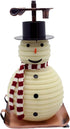 Candle by the Hour 100-Hour Snowman Candle, Eco-friendly Natural Beeswax, Copper Base