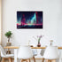 Wall Art Black and White Pictures for Living Room, Cyberpunk City Painting Prints on Canvas, 24x16 in House Decor