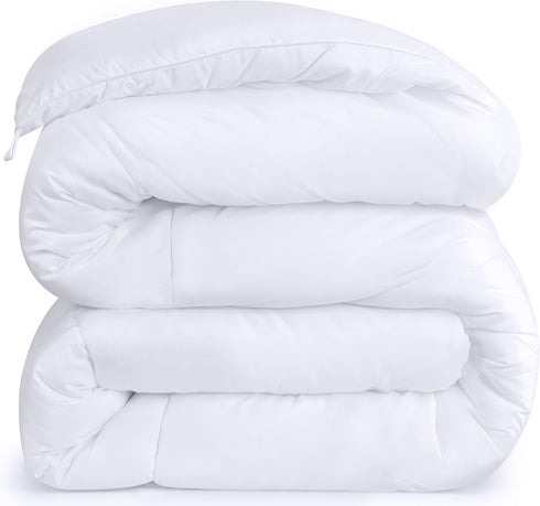 Utopia Bedding Down Alternative Comforter (Twin, White) - Plush Siliconized Fiberfill Duvet Insert