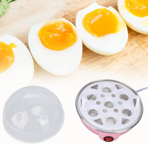 Fdit Egg Cooker with Heating Plate, Automatic Power Off, Cooks 7 Large Eggs, Suitable for Kitchen Cooking