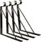 4 Packs Heavy Duty Closet Shelf and Rod Bracket, Eau Black Closet Shelf Bracket with Rod Support for Storage