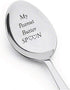 My Peanut Butter Spoon - Engraved Stainless Steel Spoon with Two Little Heart - Unique Gifts for Boy Girl Mom Dad Kids