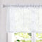 Topick White Sheer Leaf Curtain Valance, 18 Inch Rod Pocket Small Curtain for Windows, Semi Sheer