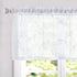 Topick White Sheer Leaf Curtain Valance, 18 Inch Rod Pocket Small Curtain for Windows, Semi Sheer