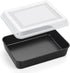 P&P CHEF 10.5 Inch Toaster Oven Pan with Lid, Nonstick Cake Lasagna Pan for Baking, Stainless Steel Core