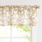 Treatmentex Leaf Valance Window Curtain, Kitchen Basement Bedroom, 52" W x 15" L, Taupe and White 1 Panel