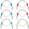 AUEAR 6 Pack Napkin Clips, Metal Dental Bib Chain Holder, Flexible Lanyard for Adults (4 Colors)