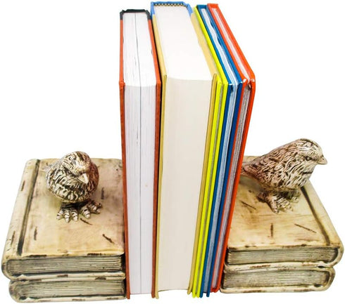 Trademark Innovations Brown Bird Decorative Bookends for Shelves