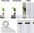 Hiasan White Sheer Curtains, 84 Inches Long with Tiebacks, Lightweight Voile Grommet Window Curtains, Set of 2 Panels