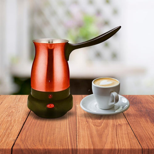 Electric Turkish Coffee Maker, Premium Quality Stainless Steel, Travel Size, Fast Boil for Arabic & Greek Coffee