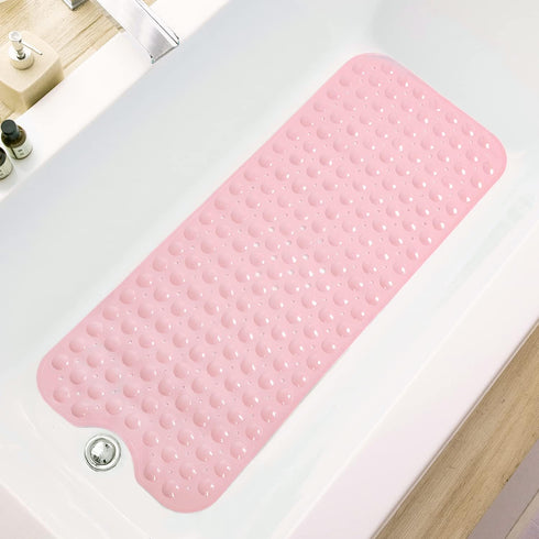 TEESHLY Bath Tub and Shower Mats, Non-Slip 39 x 16 Inch Extra