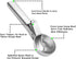 Auyuananble (1p-silver) Ice Cream Scoop,Portable Stainless Steel Ice Cream Scoop with Trigger and Comfortable