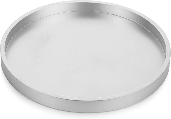Hanobe Decorative Trays for Coffee Table: Round Sliver Tray for Home Decor