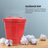 POPETPOP Galvanized Trash Can with Lid, Mini Desktop Wastebasket, Metal Utility Pail for Kitchen Countertop