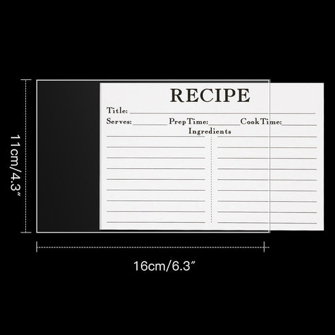100PCS Recipe Card Protectors,4x6 Waterproof Clear Recipe Card Covers,Plastic Sleeves for Recipe Card,Protect Your Recipes from Kitchen Messes by HVSWLY
