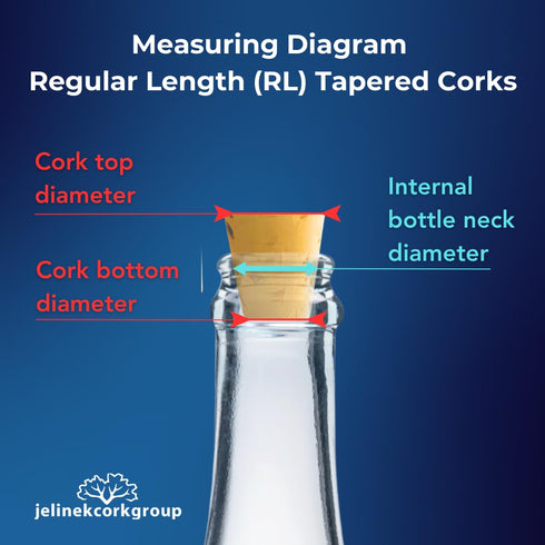 Jelinek Cork Assorted Size Tapered Stoppers, 45 Pcs