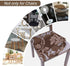 SearchI Stretch Printed Chair Seat Covers Set of 4, Removable Washable Protector for Dining Room Chairs