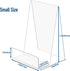TRIMOU Clear Acrylic Book Stand with Ledge - Small Display Easel for Books, Pictures, Albums, Tablets, and More