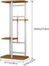 4 5 LINZINAR Plant Stand Indoor Tier Potted Multiple Plant Shelf Stands for Garden Corner Balcony Living Room White