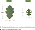 Silicone Trivet Mat Set of 2, Green Hot Pot Holder for Table and Countertop, Non-Slip Oak Leaf Coasters