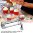 Cookies Press Maker Kit, Silver Aluminum Alloy + ABS Cookies Press with 20 Cookies and 4 Nozzles