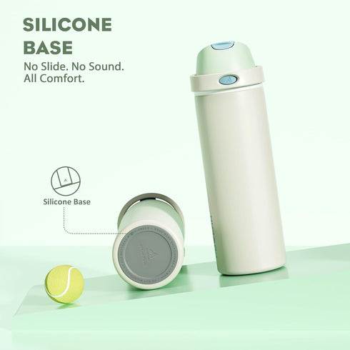 24 oz 2-in-1 24 POWCAN Steel Insulated Water Bottle: Push-Button Spout & Flip Straw Lid, Leakproof, Cold Hrs, Fits Car