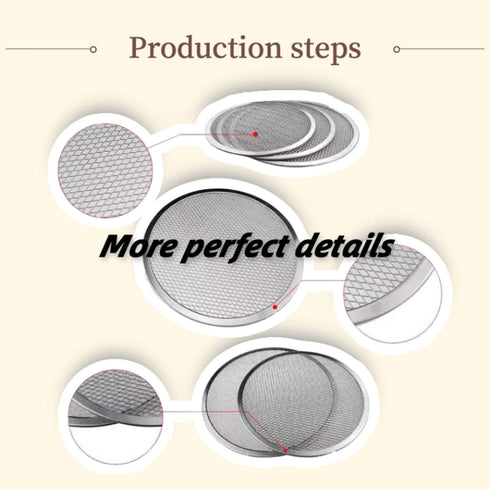6 Packs 7 Inch Aluminum Alloy Pizza Pan with Holes, Commercial Grade Baking Screen for Oven Round Pizza Crisper