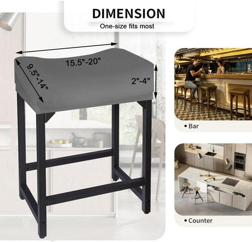 Levoberg Counter Counter 2 Bar Stool Cover Rectangle Velvet Stretch Height Barstool Slipcovers Rectangular Kitchen