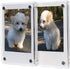 2 PCS 3-inch 2-Sided Clear Acrylic Magnetic Photo Frame, Elegant Frameless Display for Fujifilm Mini Film