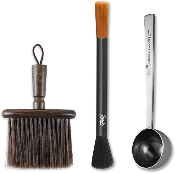 Coffee Brush,2pcs Espresso Brush+Coffee Scoop,Coffee Cleaning Brush,Coffee Grinder Brush Coffee Filter Cleaning Brush,Suitable for Espresso Machine with Grinder for Home,Espresso Machine Cleaning Set by Kitnish
