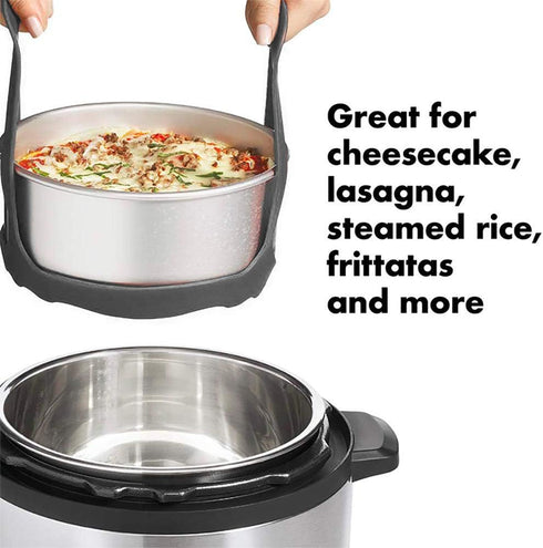 Pressure Cooker Sling, Silicone Bakeware for 6 Qt/8 Qt Instant Pot, Ninja Foodi, Anti-scalding Lifter Steamer Rack,