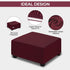 NeColorLife Velvet Ottoman Cover Christmas Ottoman Slipcover Thick Stretchable Footrest Stool Covers with Elastic Band