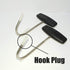TIHOOD 2PCS T Shaped Meat Hooks, 6 inch Stainless Steel Boning Hooks for Butchering (Black x2)