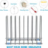 IDEATECH Reusable Silicone Bags Rack, Drying Rack for Storage Bags, Stainless Stand for Freezer Bags (Grey)