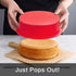 SILIVO 9.5 inch Round Nonstick Silicone Cake Molds - 2 Pack for Layer, Cheese & Chocolate Cakes