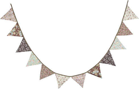 LOVENJOY Brown Floral Collection 100% Cotton Banner for Wedding Baby Shower Party Decoration