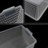 Large Plastic Storage Bins, Set of 3, Clear Organization Baskets