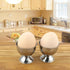 Qjaiune 2pcs 46mm 48mm Silver Egg Cups Stainless Steel Egg Holder, Soft Boiled & Hard Boiled Egg Tray Kitchen Gadgets