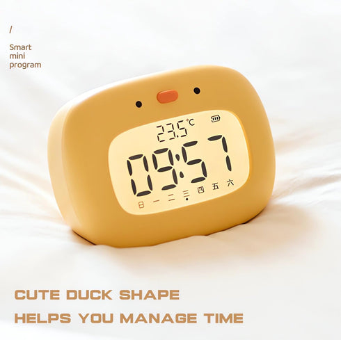 Kids Alarm Clock for Boys and Girls Bedroom, LED Cute Clock with Digital Display, Children's Sleep Trainer, Ok to Wake
