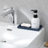 Small Silicone Bathroom Vanity Tray, Rectangle Soap and Sponge Holder for Kitchen Sink