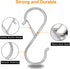 32 Pack S Hooks for Hanging - 3.5 inch Heavy Duty Metal S Shaped Hooks for Plants, Clothes, Kitchen Utensils