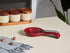 ONEMORE Ceramic Spoon Rest, Extra Wide Heat-Resistant Ladle Holder for Kitchen Counter Utensils, Large, Red