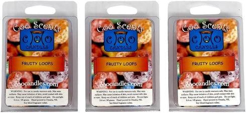 3 Pack Soy Blend Wickless Candle Bar Wax Melt Bars - Fruity Loops Scented