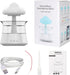cjc Cloud Rain Humidifier for bedroom with Soothing Rain Sounds Sleep Aid, Waterfall Night Light, Mushroom Design Air