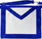Masonic Master Mason Blue Lodge Apron, White Cloth with Blue Grosgrain Ribbon Border